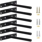 Blind Floating Shelf Brackets 5 Inch - DIY Heavy Duty Wall Shelf Brackets Sol...