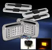03-09 HUMMER H2 LED FRONT SIDE CORNER LIGHTS LAMP+SIDE MARKER COVERS 05 06 07 08