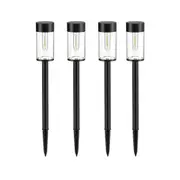 Litogo [4 PACK] Solar Pathway Lights, Waterproof LED Solar Lighting - Warm White