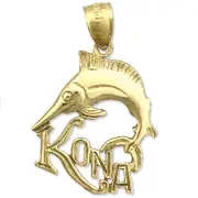 14K Gold Kona Hawaii Charm
