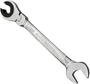 TopHomer 12mm Flex-Head Tubing Ratchet Wrench Double Open End Mirror Polish Ratchet Flare Nut Wrench Chrome Vanadium Steel Tubing Wrench