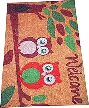HAKIDZEL 1Pc Chic Owl Printing Non Slip Floor Mat Absorbent Entrance Pad Decorative Ground Mat for Home Material