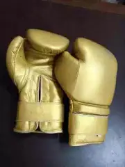 Professional Replica Golden Boxing Gloves, Made with Cowhide Leather, Size S,M,L