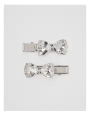 [Country Road] Bow Clip Pack Of 2 in Silver