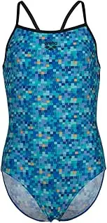 [arena] Girls Performance Pool Tiles Light Drop Back Swimsuit