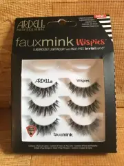 Ardell Professional Faux Mink Lashes Wispies New In Box 3 Pairs PLEASE READ