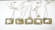 Wholesale Lot of 5 Sterling 18K SHR Simmons Sponge Bob Square Pants Necklaces