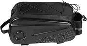Back Bag for Bikes | 8.6L Reflective Hard Shell Rear Frame Bag | Cycling Supplies Storage Pannier for Sunscreen Cards Water Bottles Clothing Keys Mobile Phones