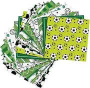 MERRYHAPY Football Wrapping Paper Roll 24 Sheets Soccer Print for Birthday Parties Fussball Geschenkpapier Rugby Wrapping Paper Fall Football Decorations