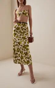 [Michael Kors Collection] Duchesse Satin Midi Column Skirt