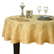Elrene Barcelona Jacquard Damask Round Tablecloth, 90 x 90