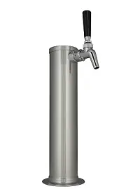 Kegco DT145-1B-630 14" Brushed Stainless 1-Tap Draft Tower - Perlick Faucet