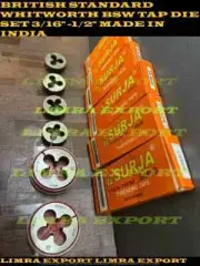 NEW BSW( BRITISH STANDARD WHITWORTH) TAP & DIE SET 24 pcs 3/16"-1/2" INDIA