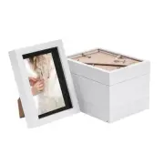 5x 5 x 7" 3D Box Frame Photo Picture Deep Shadow with 4 x 6" Mount White/Black