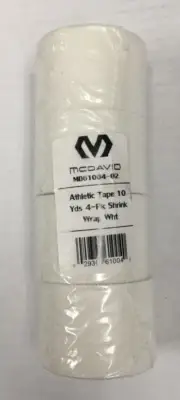 McDavid Paper Sleeve Athletic Tape WHITE - 1.5" x 10 yds (4 Pack)