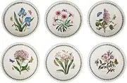 Portmeirion Botanic Garden 8.5 Inch Serving Bowl - Set of 6 | Assorted Motifs | Made from Fine Earthenware | Dishwasher, Microwave, Freezer, and Oven Safe | Made in England