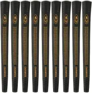 Avon Chamois Black Jumbo Golf Grips - Set of 9 - New