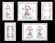 DANCING UNICORN BUTTERFLY BIRD CLOUDS LIGHT SWITCH COVER PLATE OR OUTLET