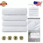 Luxury 4-Pack Bath Sheets - 100% Cotton, Super Absorbent, Quick-Dry (36"x72")