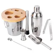 8-Pcs Cocktail Shaker Set Bartender Kit | Bar Set Drink Mixer Set with Ice Bu...