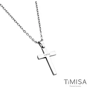 【TiMISA】簡約十字 純鈦項鍊