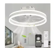 Bella Depot Nimbella 20 in. Smart Indoor White Bladeless Dimmable Ceiling Fan