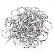 HELIFOUNER 50 Pieces 1-1/2 inch Cup Screw Hooks, Screw-in Hooks, Ceiling Hook...
