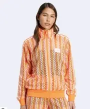 Adidas Summer Glow Crochet Firebird Track Top Jacket 2XS XXS 100% Authentic