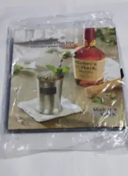 Maker's Mark Bourbon Whiskey Mint Julep Pro-planet Straw Set Gift Box NOS