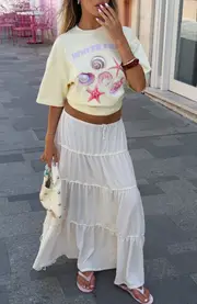 Washed Ashore Oversized Tee Lemon