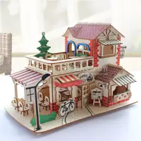 在飛比找蝦皮購物優惠-女生拼裝小房子解悶diy小屋子手工模型屋組裝小木屋房屋別墅玩