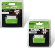 pinflaw 2 PCS Automobile Power Upgrade Fuel Saving, OBD2 ECOOBD2 Automotive Plug and Driver Single Plate, Automotive Energy Saver Accessories, Universal for Most Cars (Green)