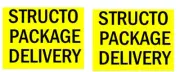 Structo PACKAGE DELIVERY TRUCK water slide decal set with tracking