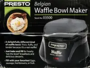 Presto Belgian Waffle BOWL Maker Black ~ New!