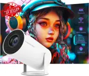 Mini Projector 4K 1080P WiFi6 BT5.0 Android 11 Auto Keystone 180° Outdoor Movie
