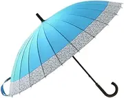Portable Windproof Large Golf Umbrella Hook Handle Stick Umbrella Portable Cherry Blossoms Oversize Canopy Umbrella for Women Men Outdoor Business
