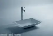 Bathroom - Rectangular Above Counter Top Basin - Stone - Matt Solid Surface