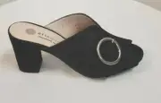 Eric Michael Skye Women's Black Suede Dressy Mule size 38, US 7.5, 8