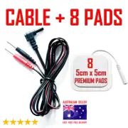 ALDI TENS EMS compatible ELECTRODE PADS CABLE + 8 PREMIUM 5cm x 5cm PADS ⭐⭐⭐⭐⭐