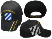 US Army 3rd Infantry Division Rock the Marne Black Shadow Embroidered Cap Hat