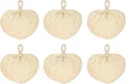 Raffia Handheld Fan,Farmhouse Palm Leaves Handmade Raffia Fans - Chinese Style Weaving Table Decoration for Hot Days Wedding Party