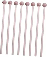 8Pcs Wood Mallets Percussion Instrument Sticks Safe Hammers for Musical Play Educational Hand Training and Drum Practice Natural Wood Color
