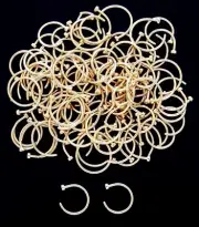 PAIR THIN 20G 5/16" 14K Gold Steel Nose Hoop Tragus Septum Ring Helix Daith