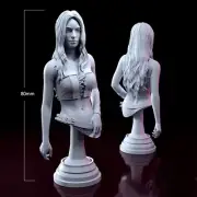 80mm resin figures model Fantasy Girl Bust Unassembled unpainted