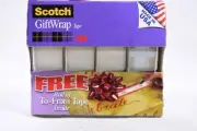 3M Scotch 1 Roll Discontinued To-From Tape & 3 GiftWrap Tape Holiday Christmas