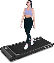 Mobvoi Walking Pad Under Desk Treadmill Portable Small 2 in 1 Treadmills for Home and Office Walking Jogging Running Machine Zwift Kinomap with LED Display Remote Control 4 MPH Easy Storage