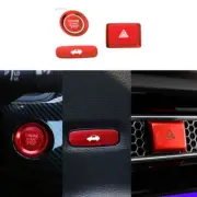 For Honda Civic 22-2024 Red Alloy Trunk One-Click Emergency Light Button Trim (for: Honda Civic)