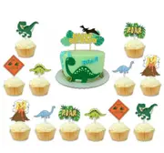 13PCS Dinosaur Cake Topper Cupcake Toppers Roar Jurassic Party Supplies Kids Birthday Decoration