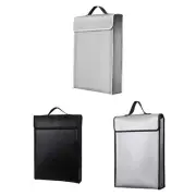 File Bag Fireproof Document Bag Container Protection Travel Portable with Handle