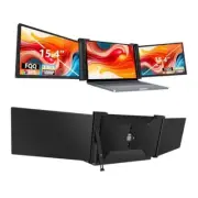 15.4” Triple Portable Monitor for 15.6-17.3” Laptops, 1080P IPS Laptop black
